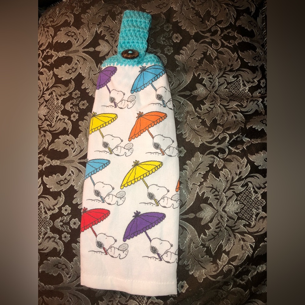Snoopy at the Beach Hanging Towel